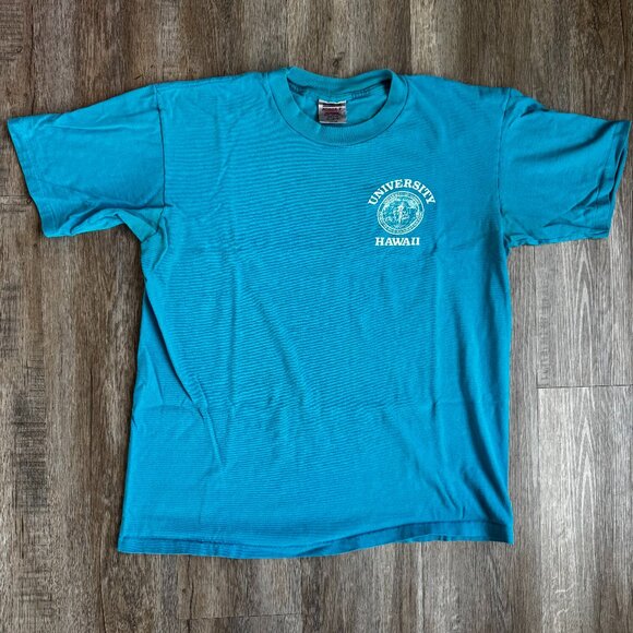 Vintage 80s University of Hawaii T-Shirt - size XLarge single stitch - Picture 1 of 5